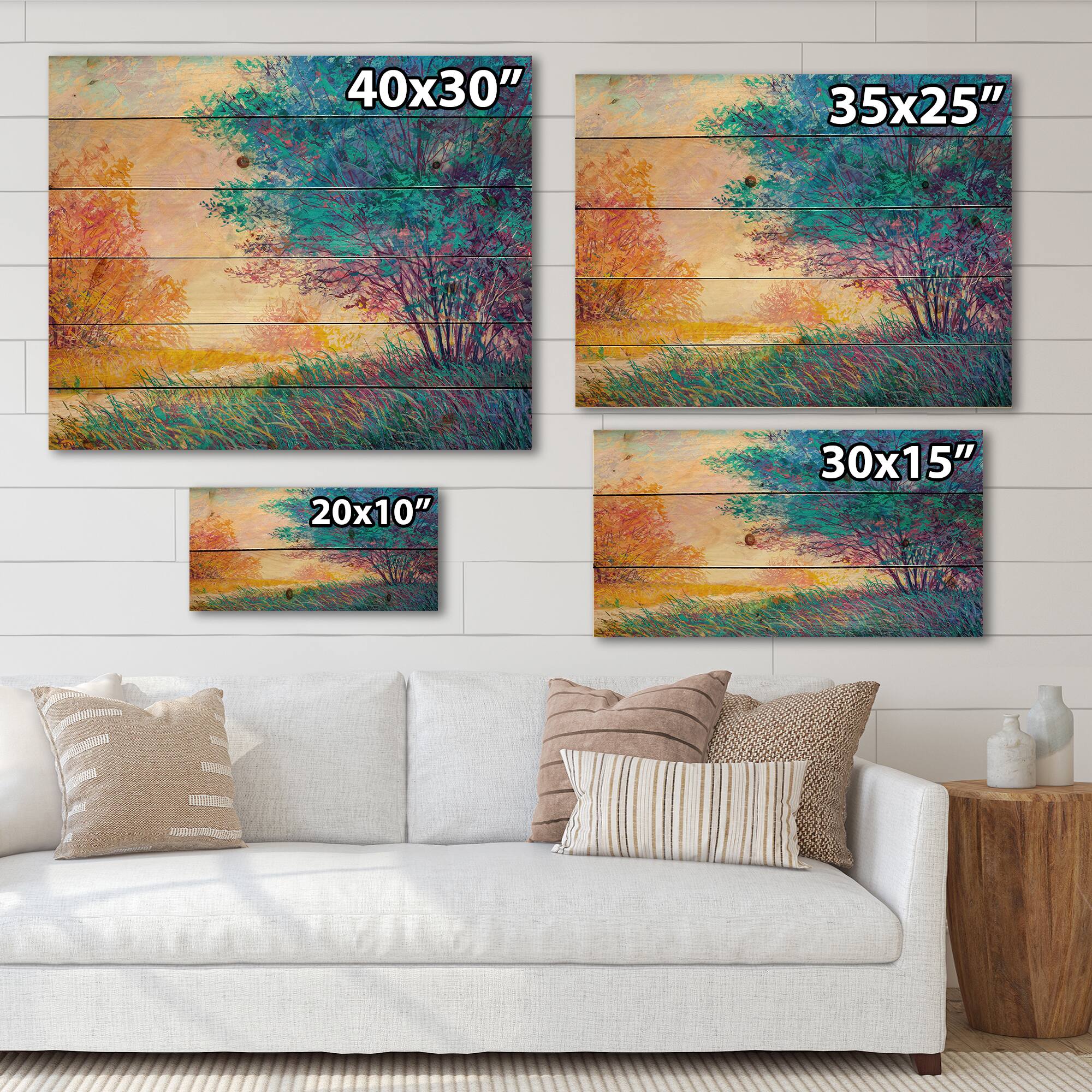 Designart - Sunset In Autumnal Landscape